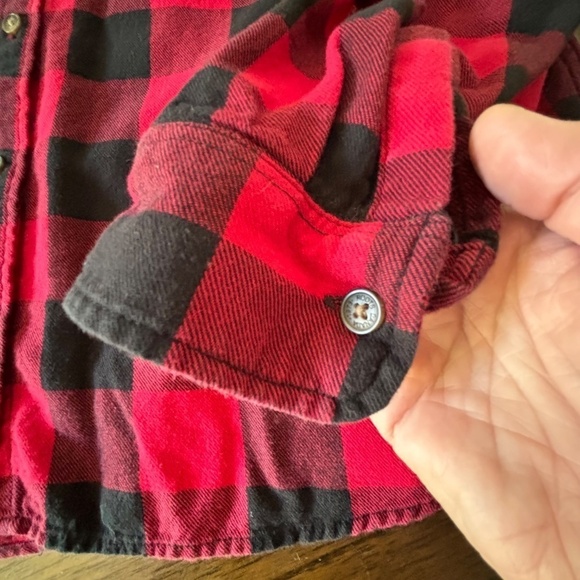 Roots oversize Buffalo plaid button down shirt size L - Picture 3 of 14